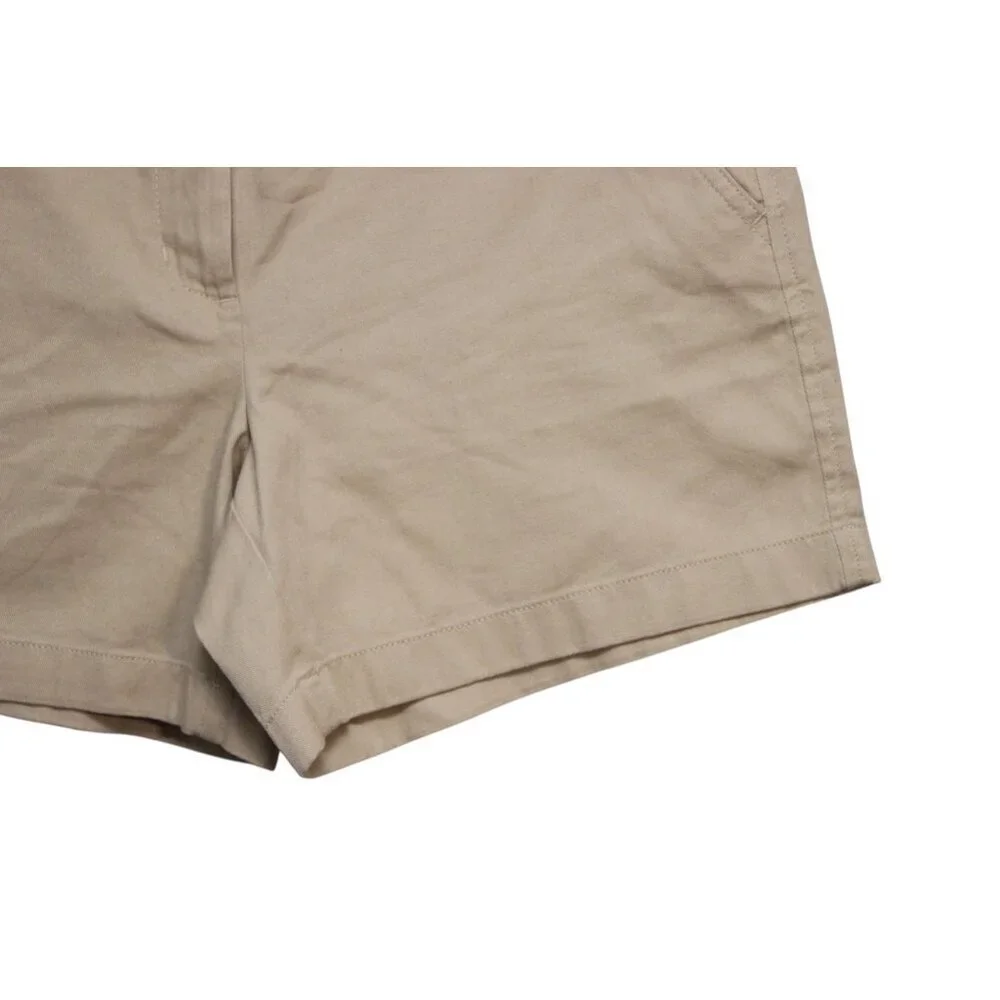 NWT J Crew Factory Chino Shorts Size 4 Tan Khaki Preppy Casual 100% Cotton - Picture 5 of 10